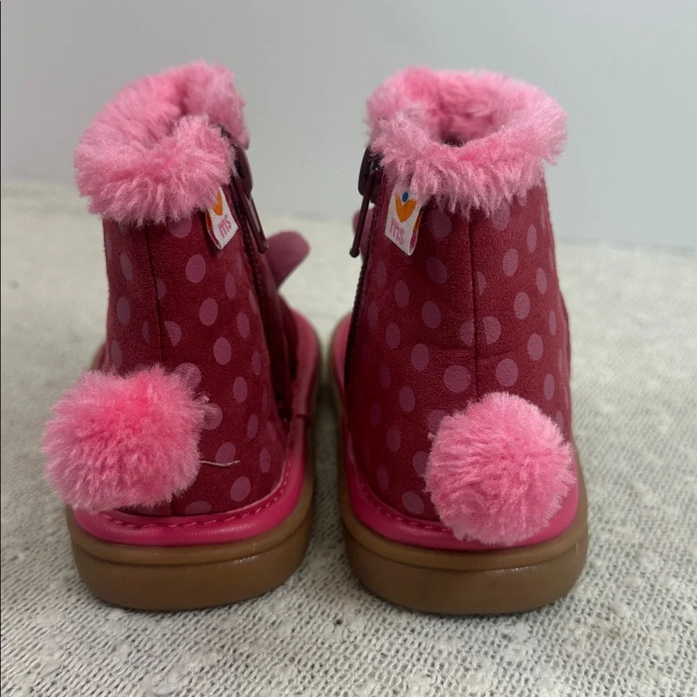 MOOSHU TRAINERS Ellexi Bunny Boot Toddler Size 6 Squeaky Shoes NEW
